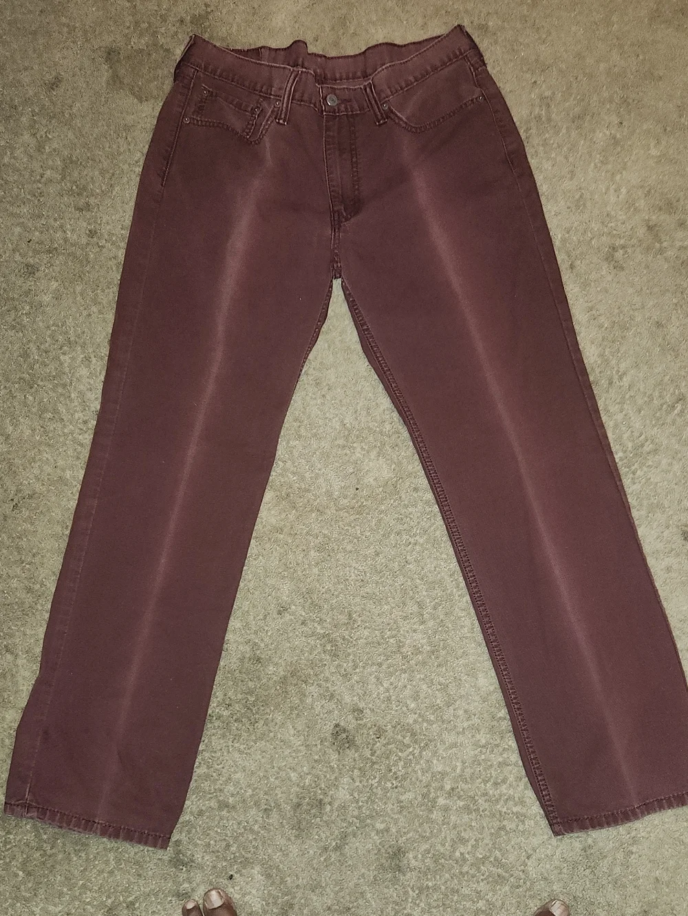 Levi's Men's Maroon 514 Denim Jeans 33×30 White Tab